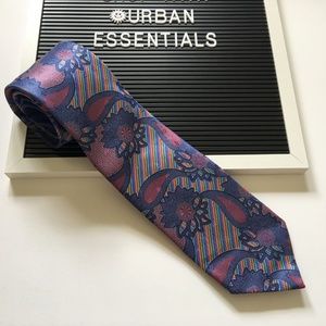 Ermenegildo Zegna Necktie Floral Print 100% Silk